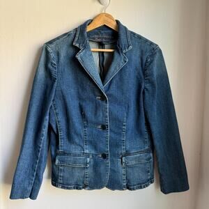 Ralph Lauren Jeans Co. Vintage Denim Blazer Jacket – Size XL